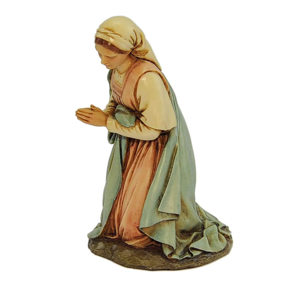 Statua presepe 15 cm madonna che prega in ginocchio