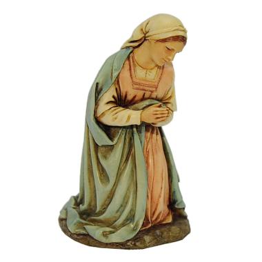 Statua presepe 15 cm madonna che prega in ginocchio