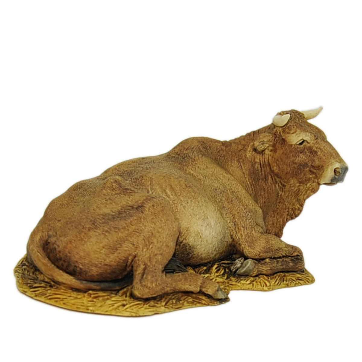 Statua presepe 15 cm bue sdraiato serie collection