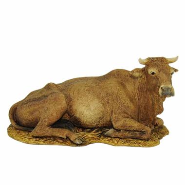 Statua presepe 15 cm bue sdraiato serie collection