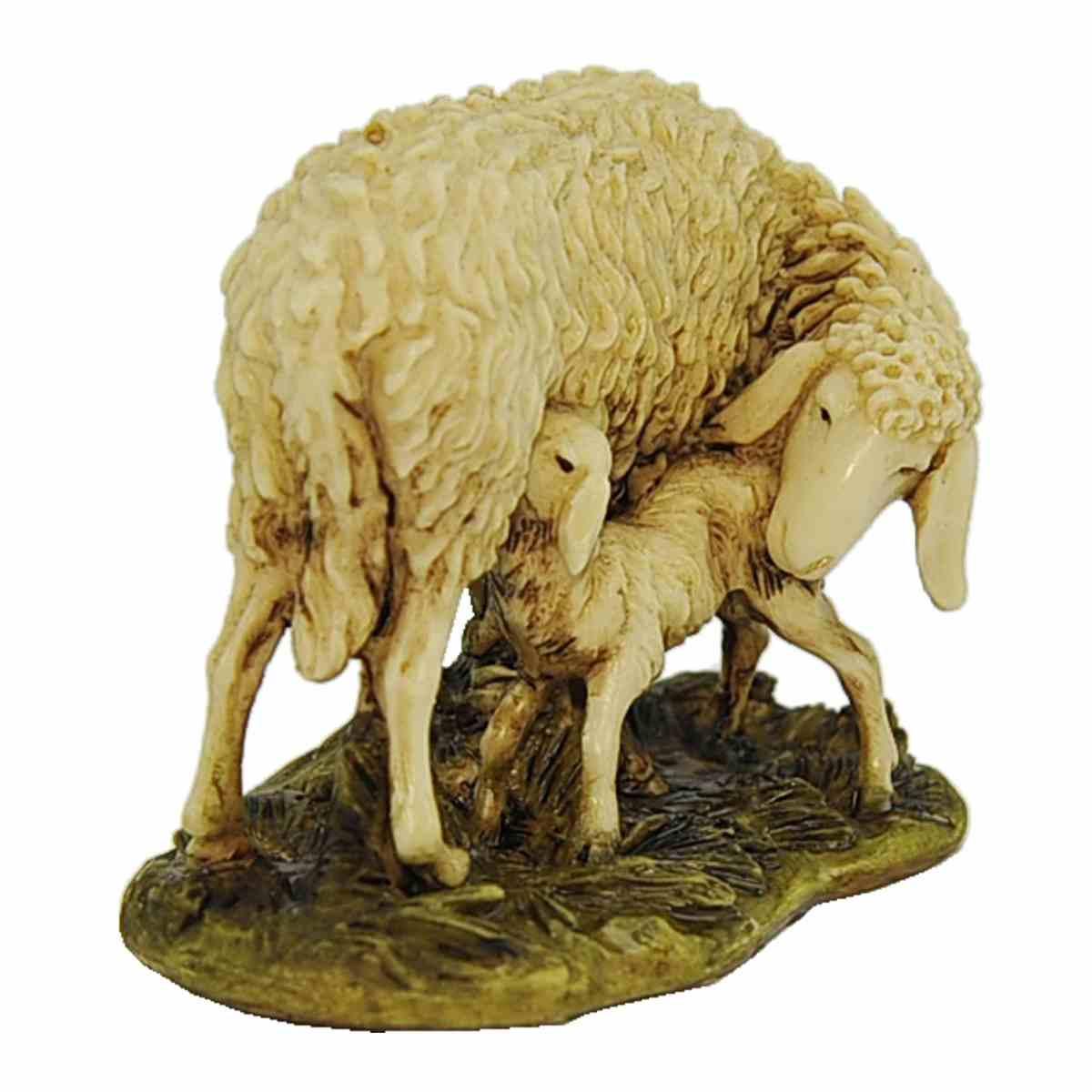Statua presepe 15 cm pecora agnello collection