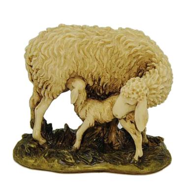 Statua presepe 15 cm pecora agnello collection