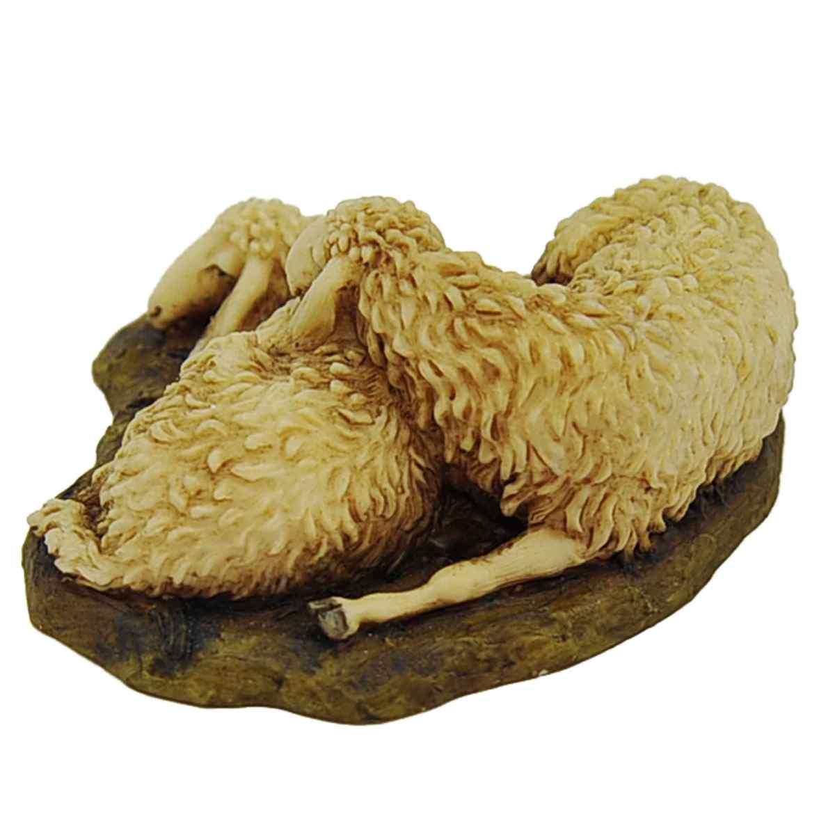 Statua presepe 15 cm pecore sdraiate collection
