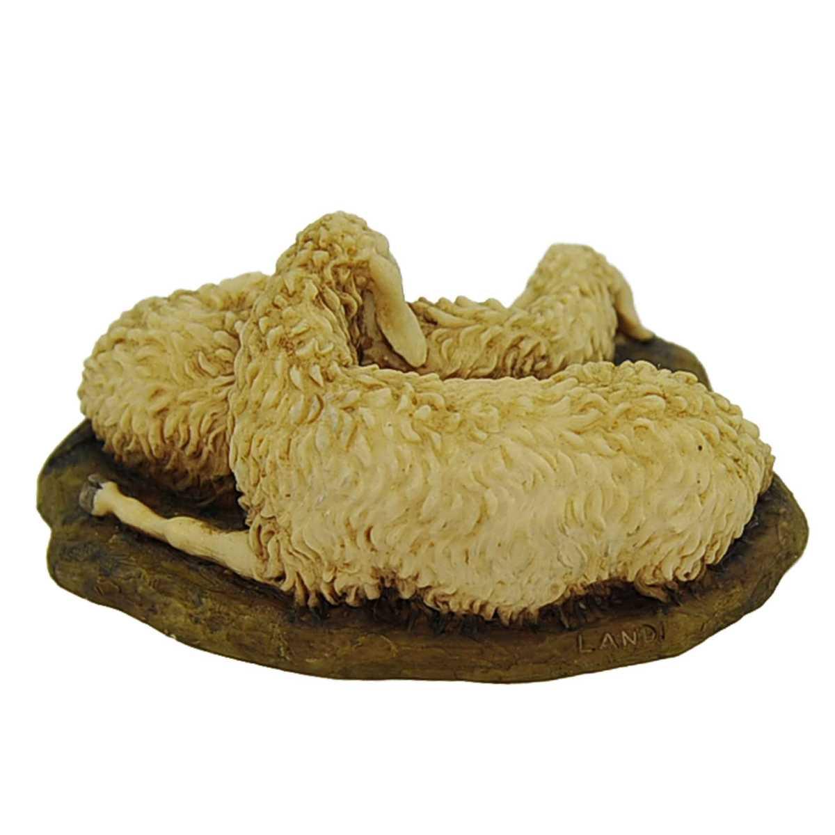 Statua presepe 15 cm pecore sdraiate collection