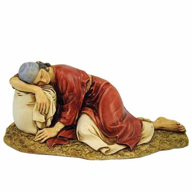 Statua presepe 20 cm benito il dormiente sdraiato terra collection modello a