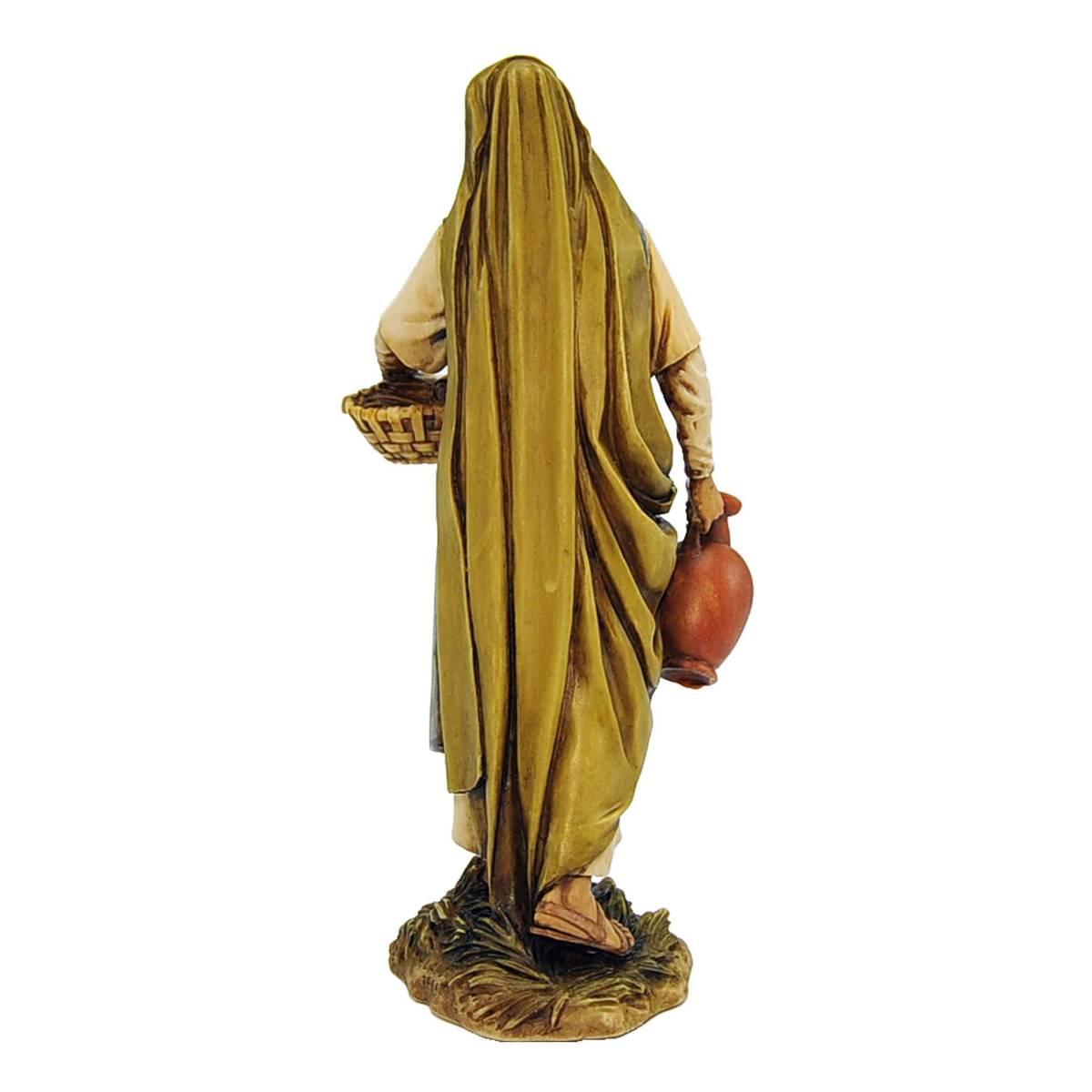 Statua presepe 20 cm levatrice cesta collection