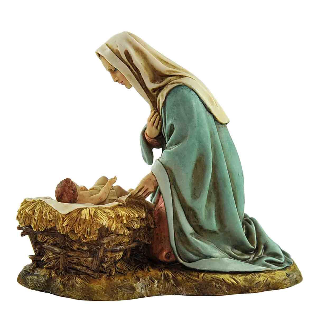 Statua presepe 20 cm madonna bambinello colletion