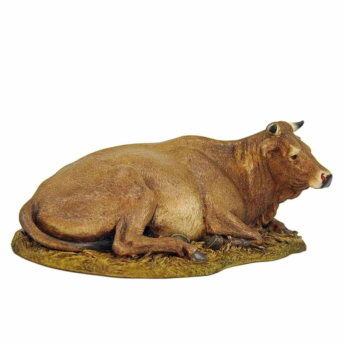 Statua presepe 20 cm bue sdraiato collection