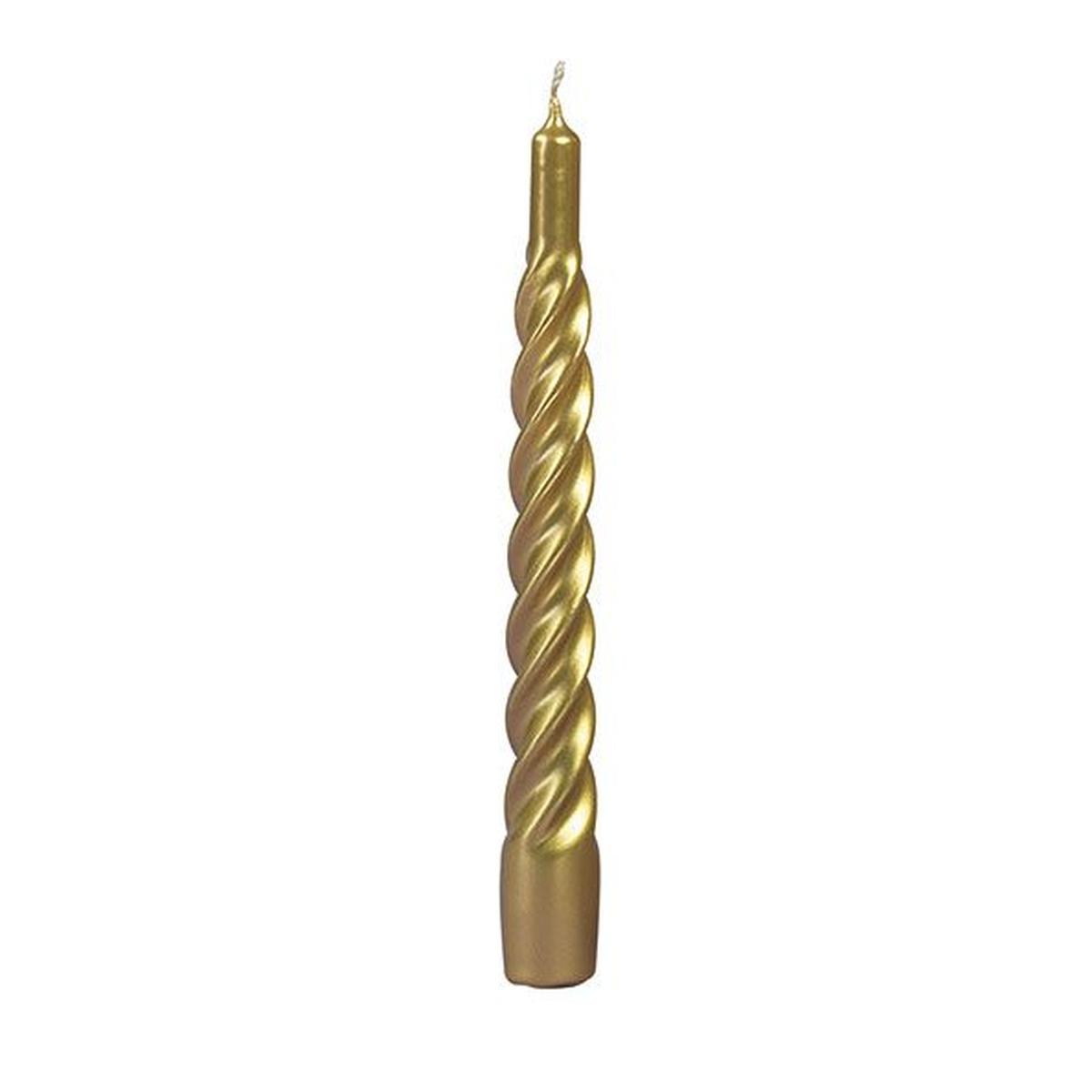 Candela tortiglione oro Set 4 pz