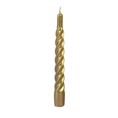 Candela tortiglione oro Set 4 pz