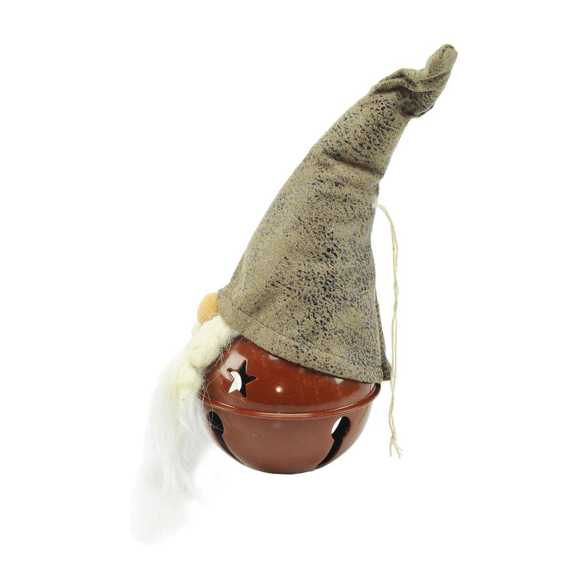 Gnomo natalizio campanella barba Ø 8 cm