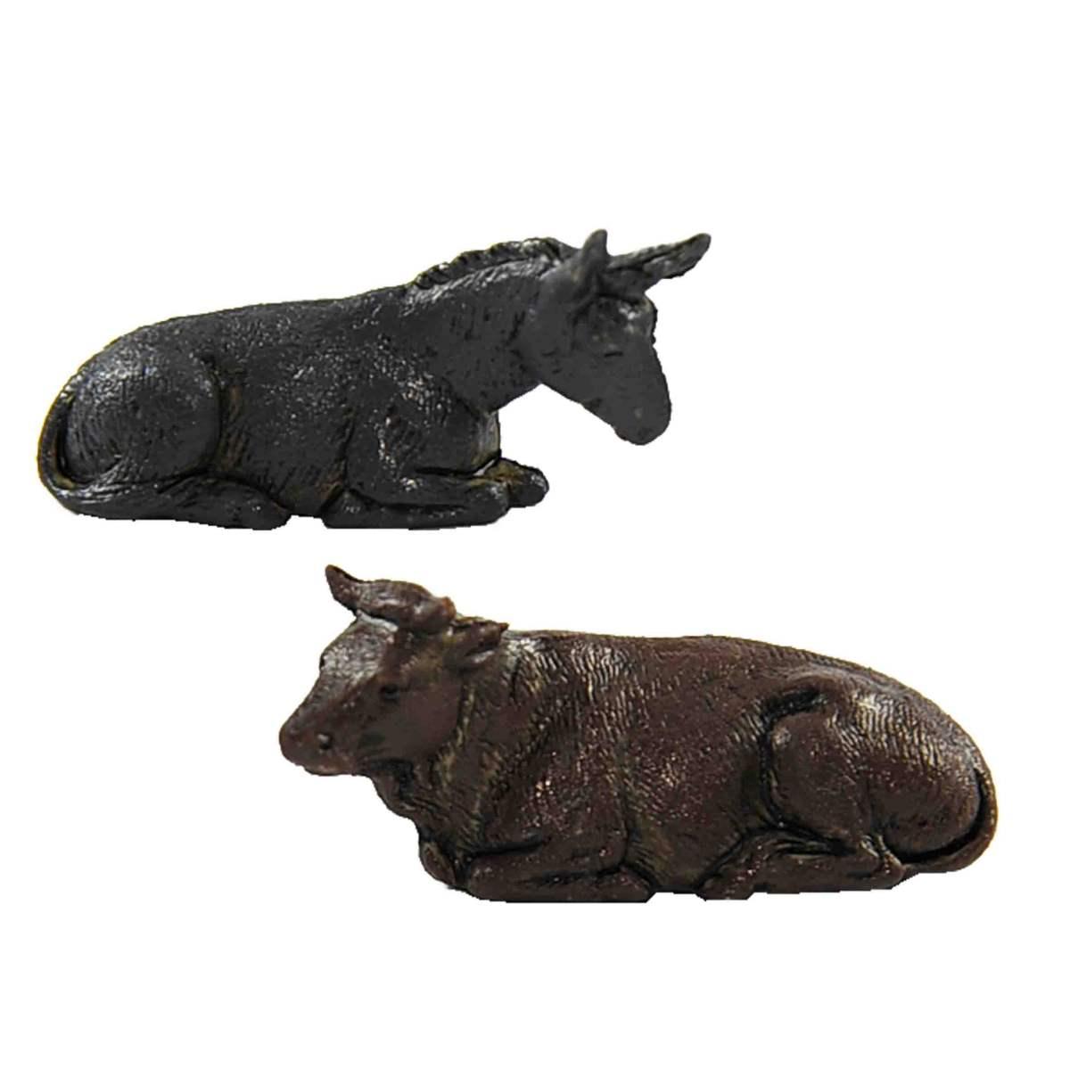 Statua presepe 3.5 cm gloria bue asino