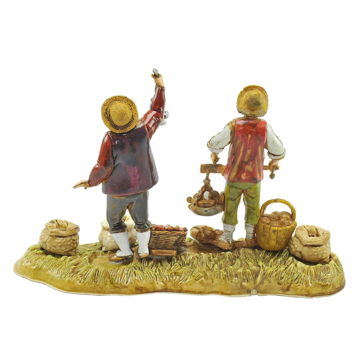 Statua presepe 10 cm ortolani ceste sacchi