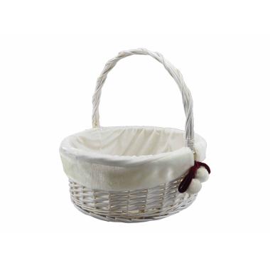 Cesto natale ovale bianco modello g 45 x 40 x 43 cm