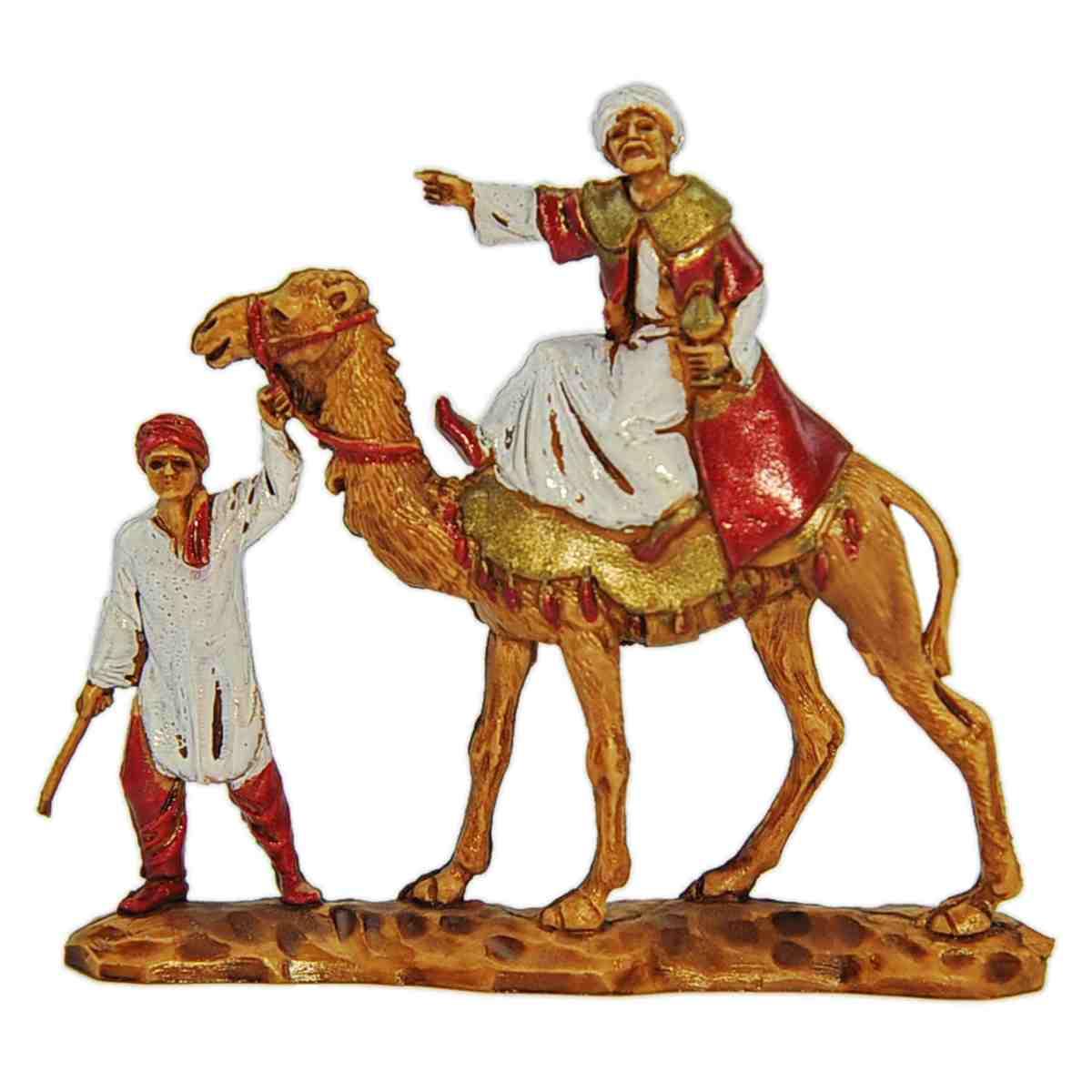 Statua presepe 3.5 cm re magi cammelli cammellieri