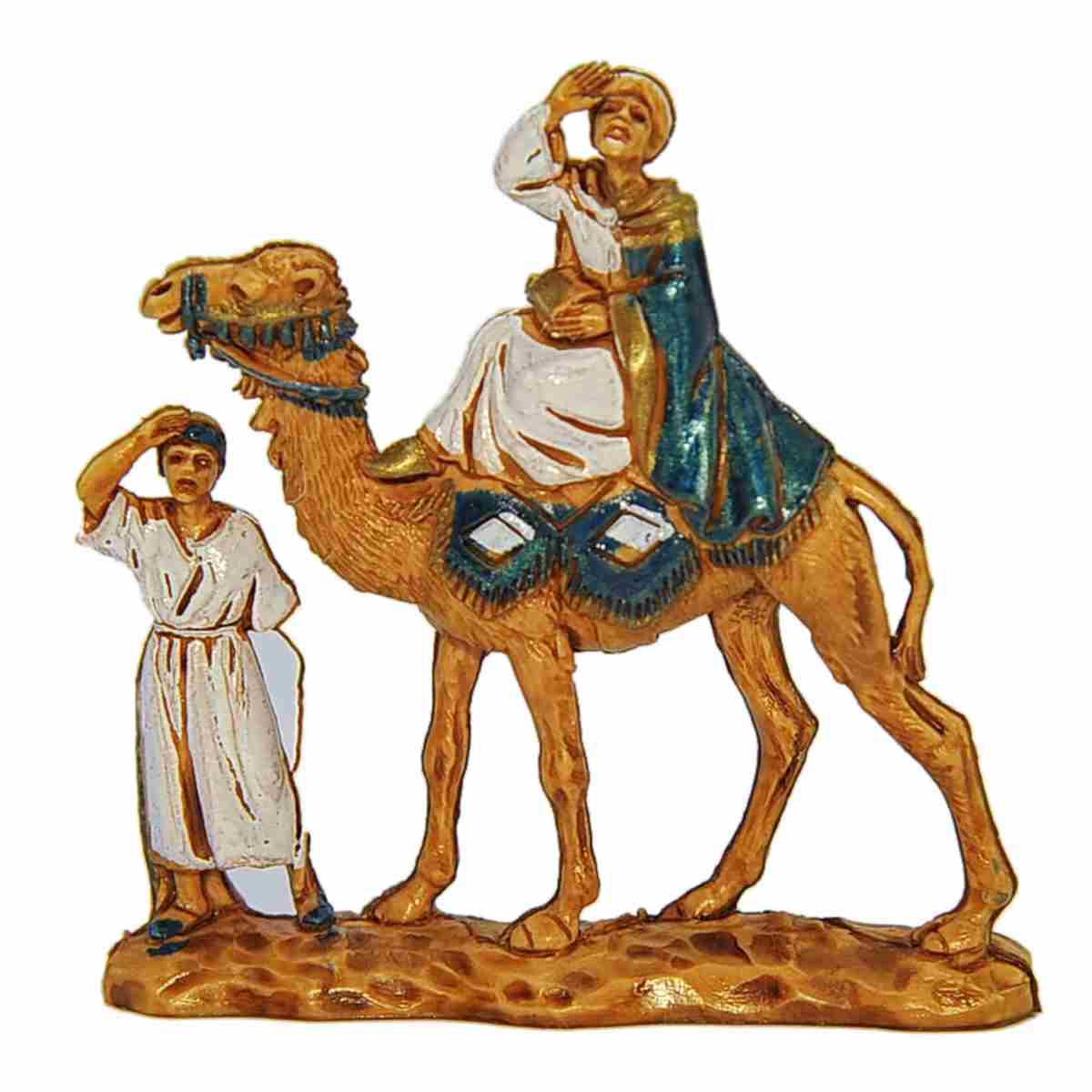 Statua presepe 3.5 cm re magi cammelli cammellieri