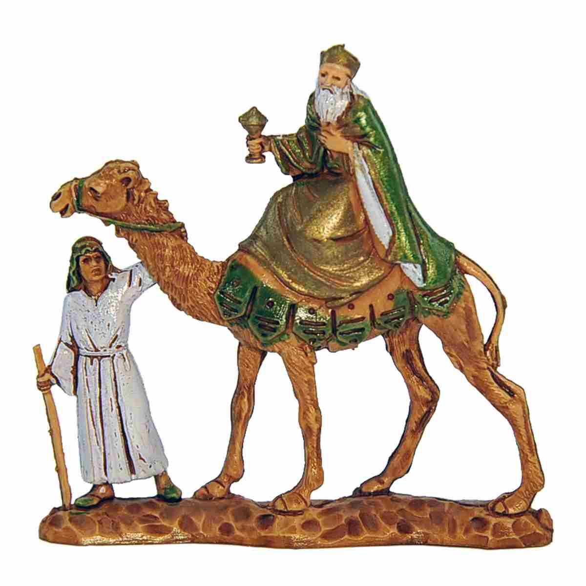 Statua presepe 3.5 cm re magi cammelli cammellieri