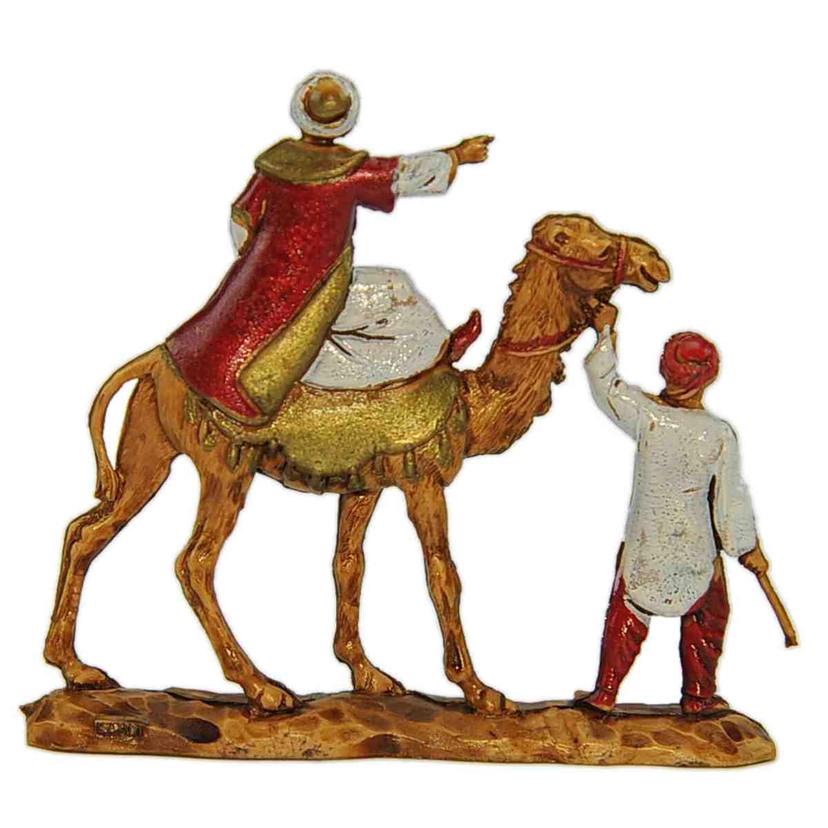 Statua presepe 3.5 cm re magi cammelli cammellieri