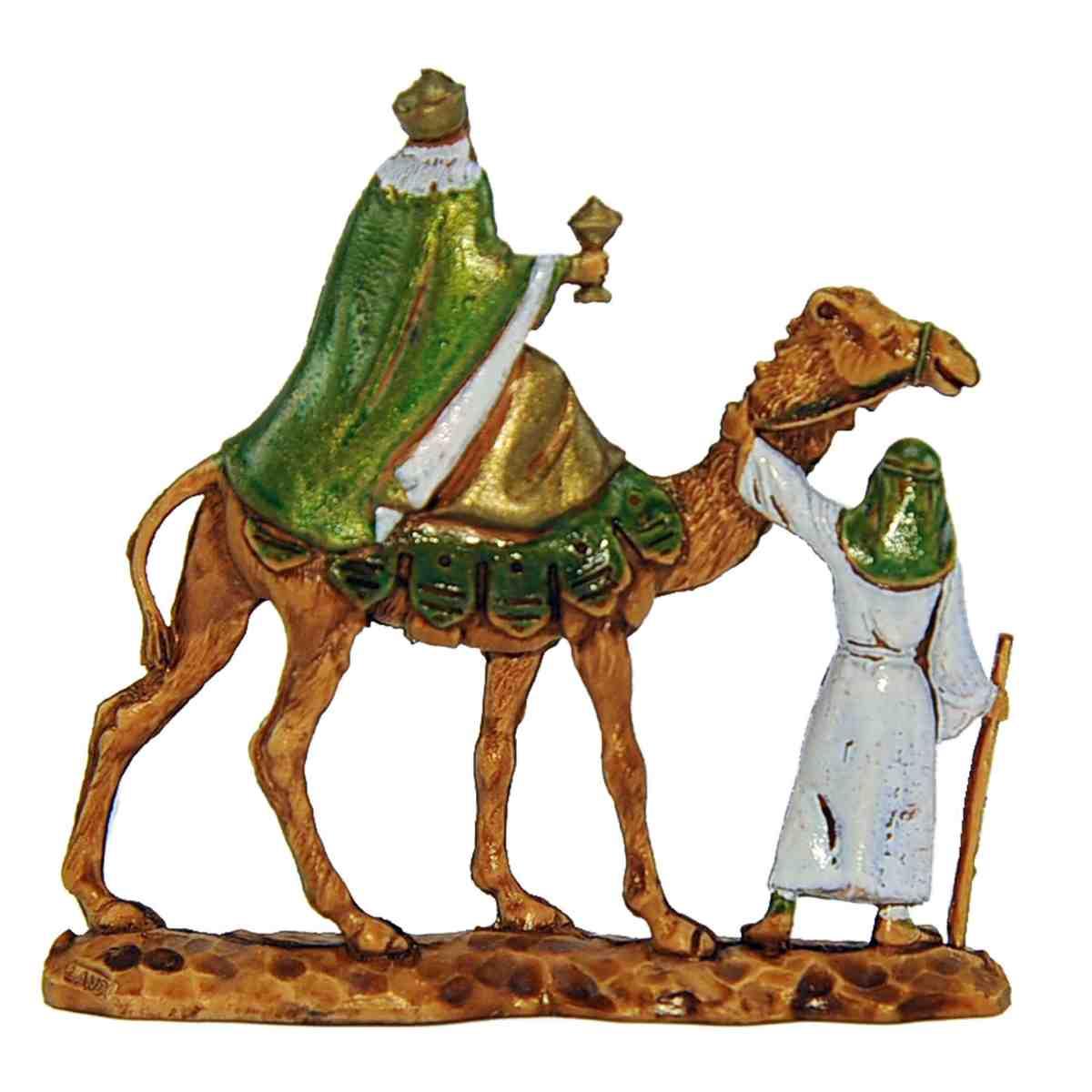 Statua presepe 3.5 cm re magi cammelli cammellieri