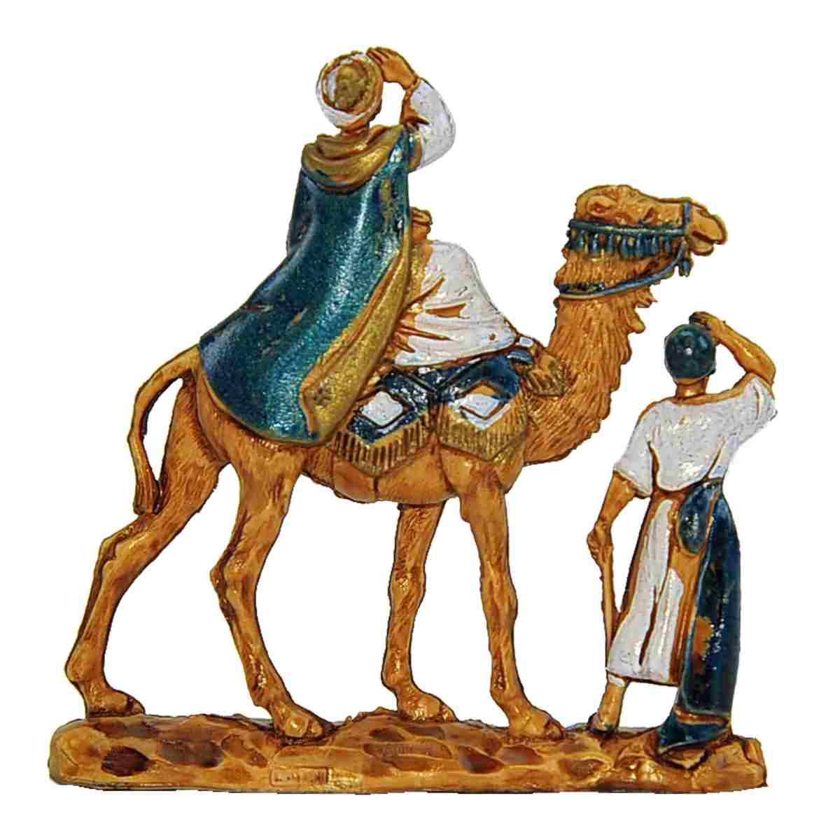 Statua presepe 3.5 cm re magi cammelli cammellieri