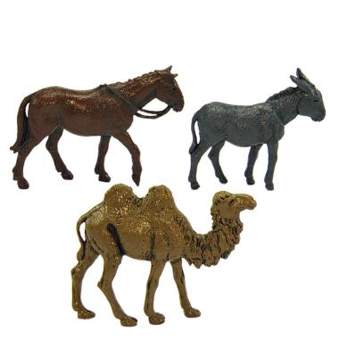 Statua presepe 6 cm cammello cavallo asino statue da