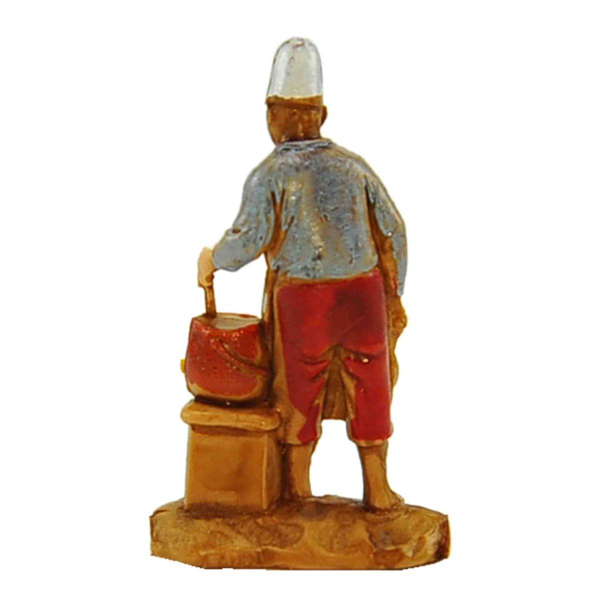 Statua presepe 3.5 cm cuoco pentola