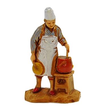 Statua presepe 3.5 cm cuoco pentola