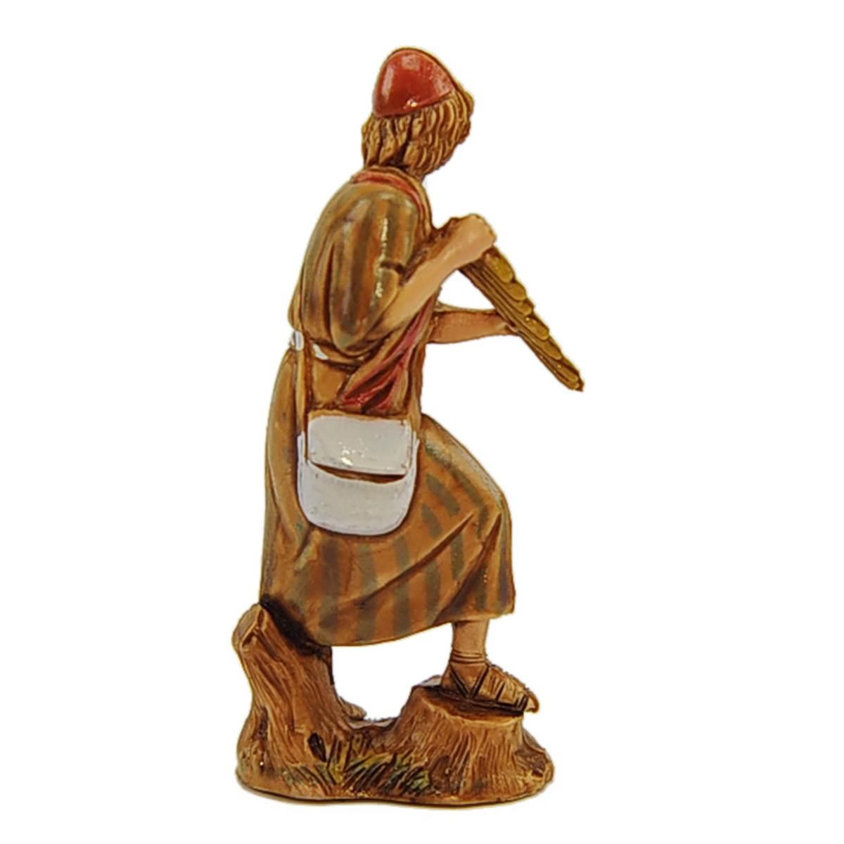 Statua presepe 6.5 cm musicante flauto