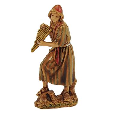 Statua presepe 6.5 cm musicante flauto