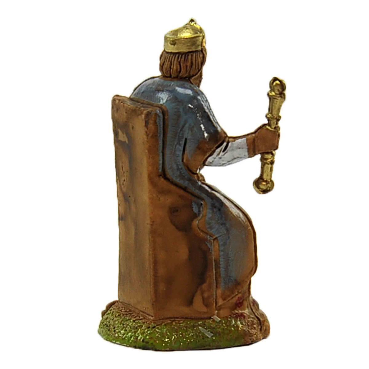 Statua presepe 6 cm re erode seduto