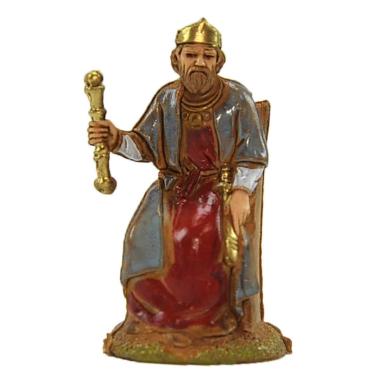 Statua presepe 6 cm re erode seduto