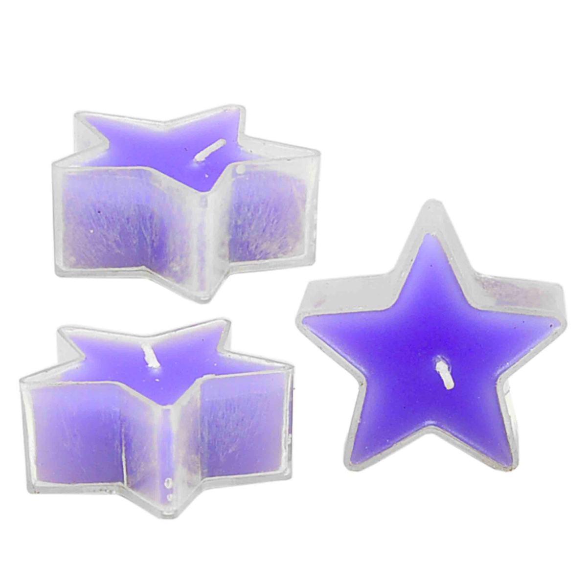 Candela tea light viola stella Set 3 pz
