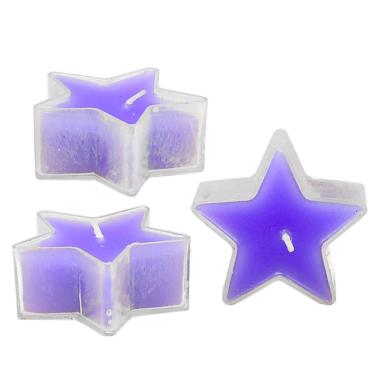 Candela tea light viola stella Set 3 pz