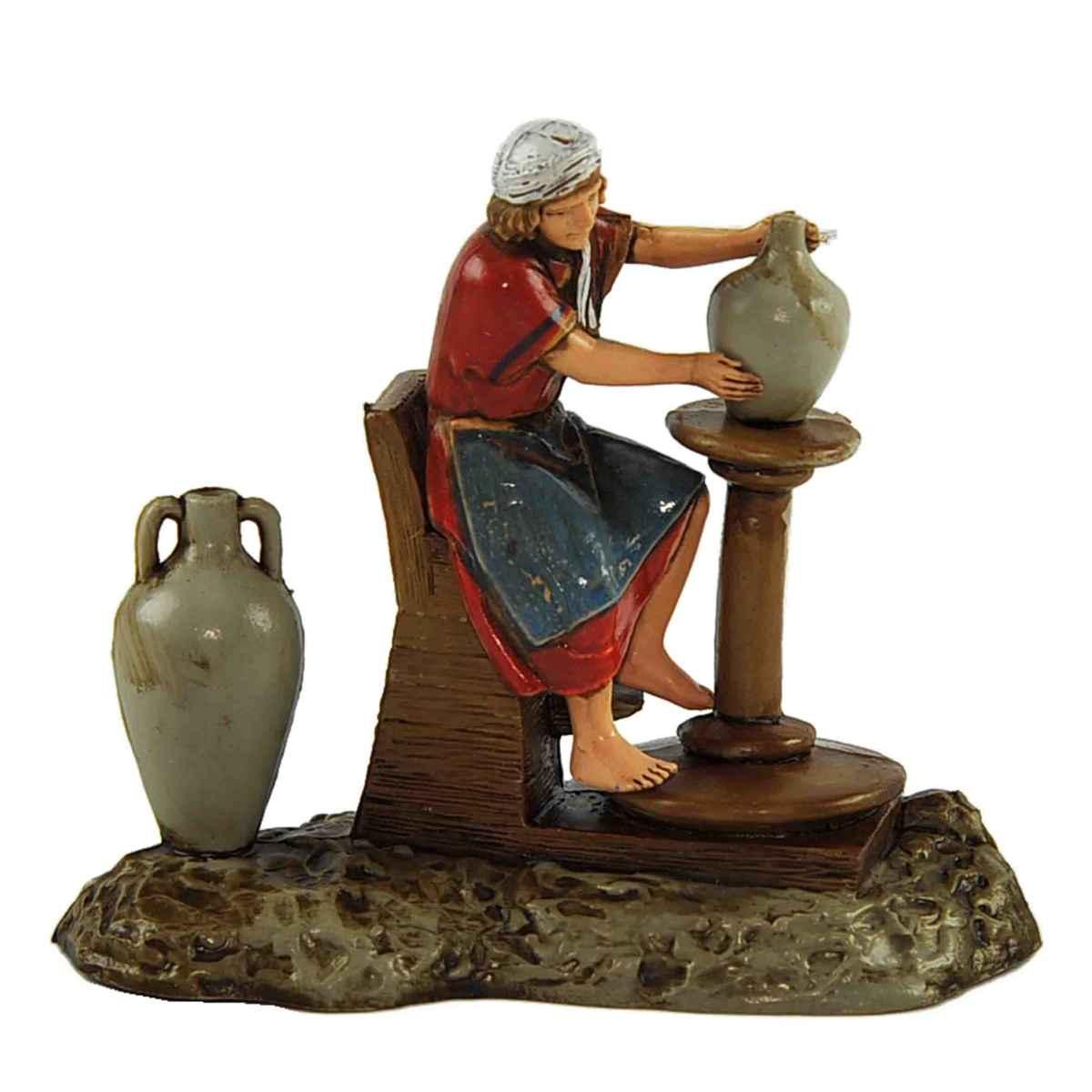 Statua presepe 10 cm vasaio tornio anfore