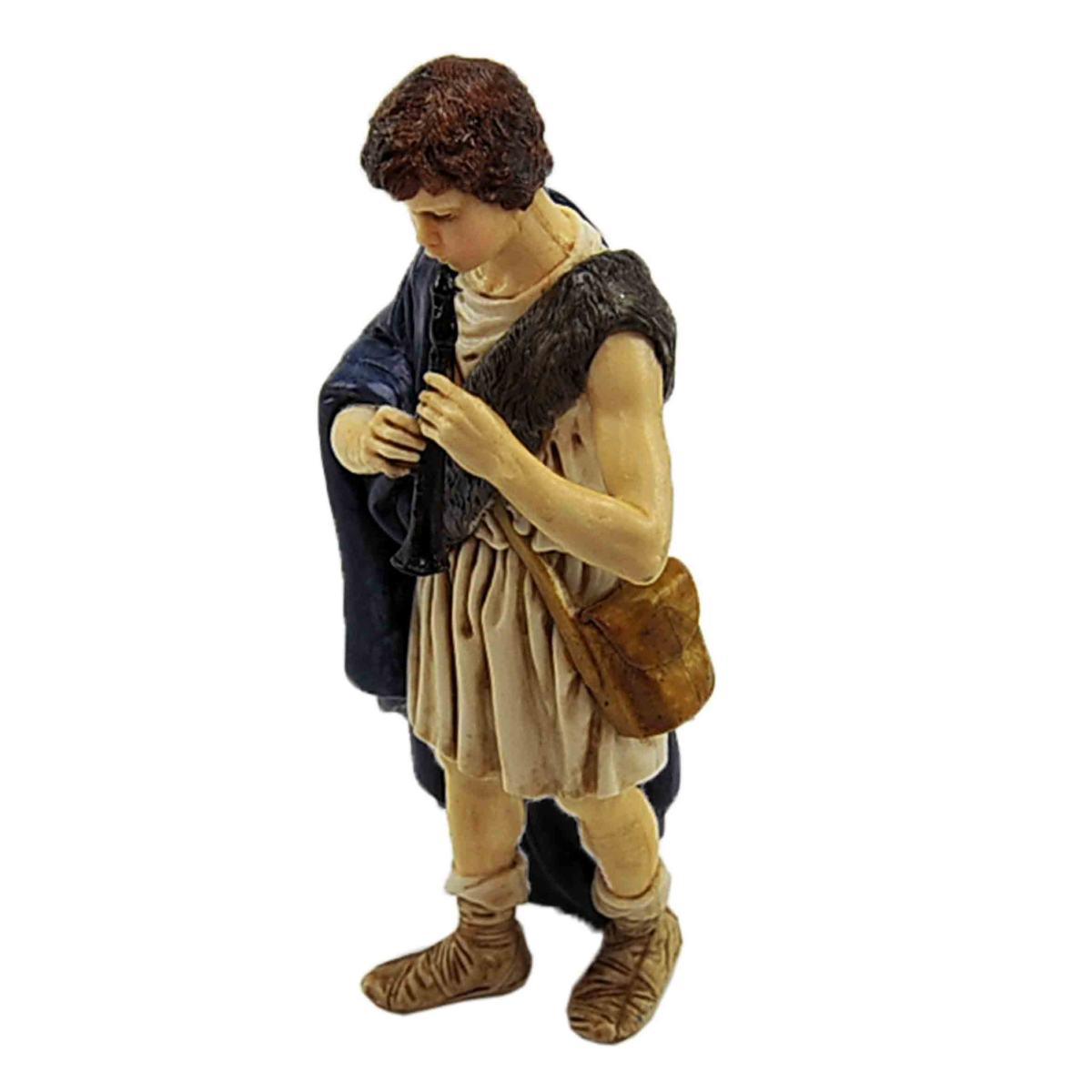 Statua presepe 13 cm pastore pifferaio