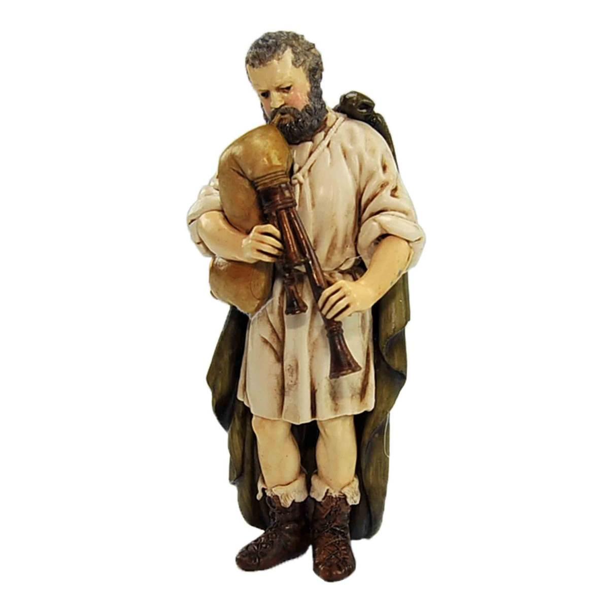 Statua presepe 13 cm zampognaro zampogna