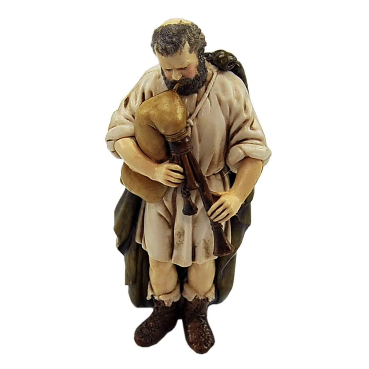 Statua presepe 13 cm zampognaro zampogna