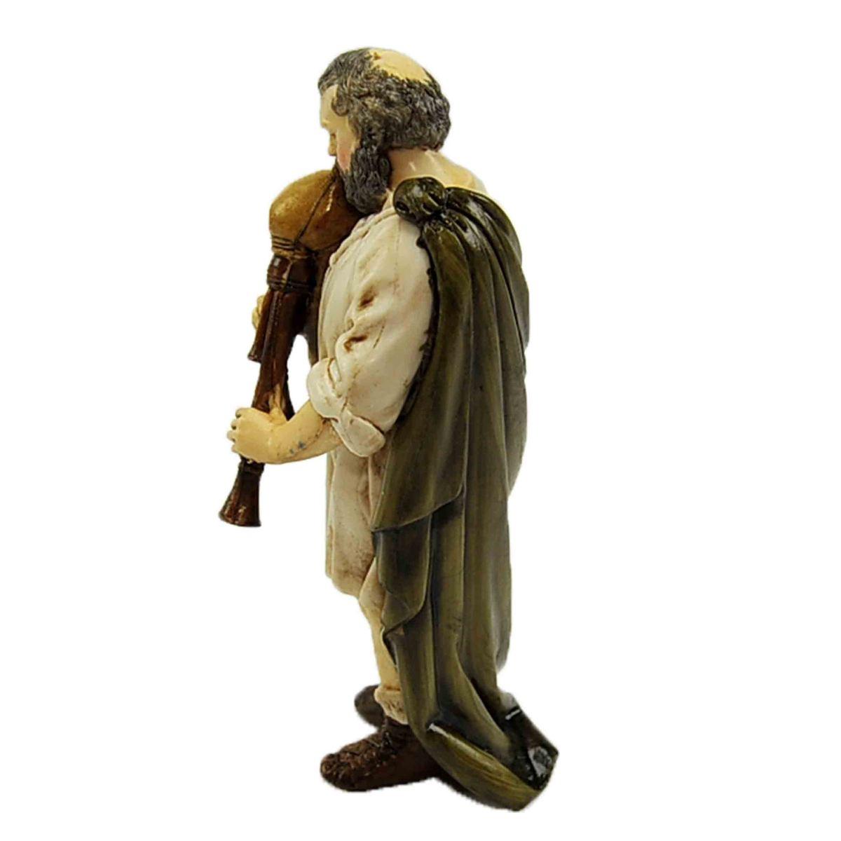 Statua presepe 13 cm zampognaro zampogna