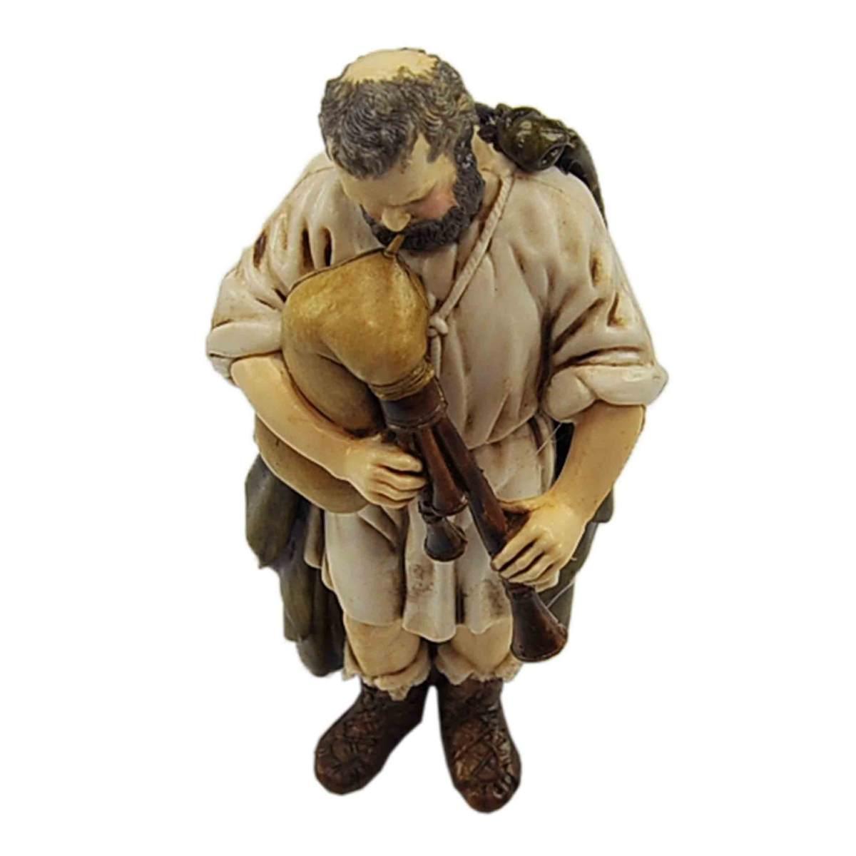 Statua presepe 13 cm zampognaro zampogna
