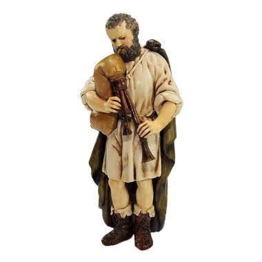 Statua presepe 13 cm zampognaro zampogna
