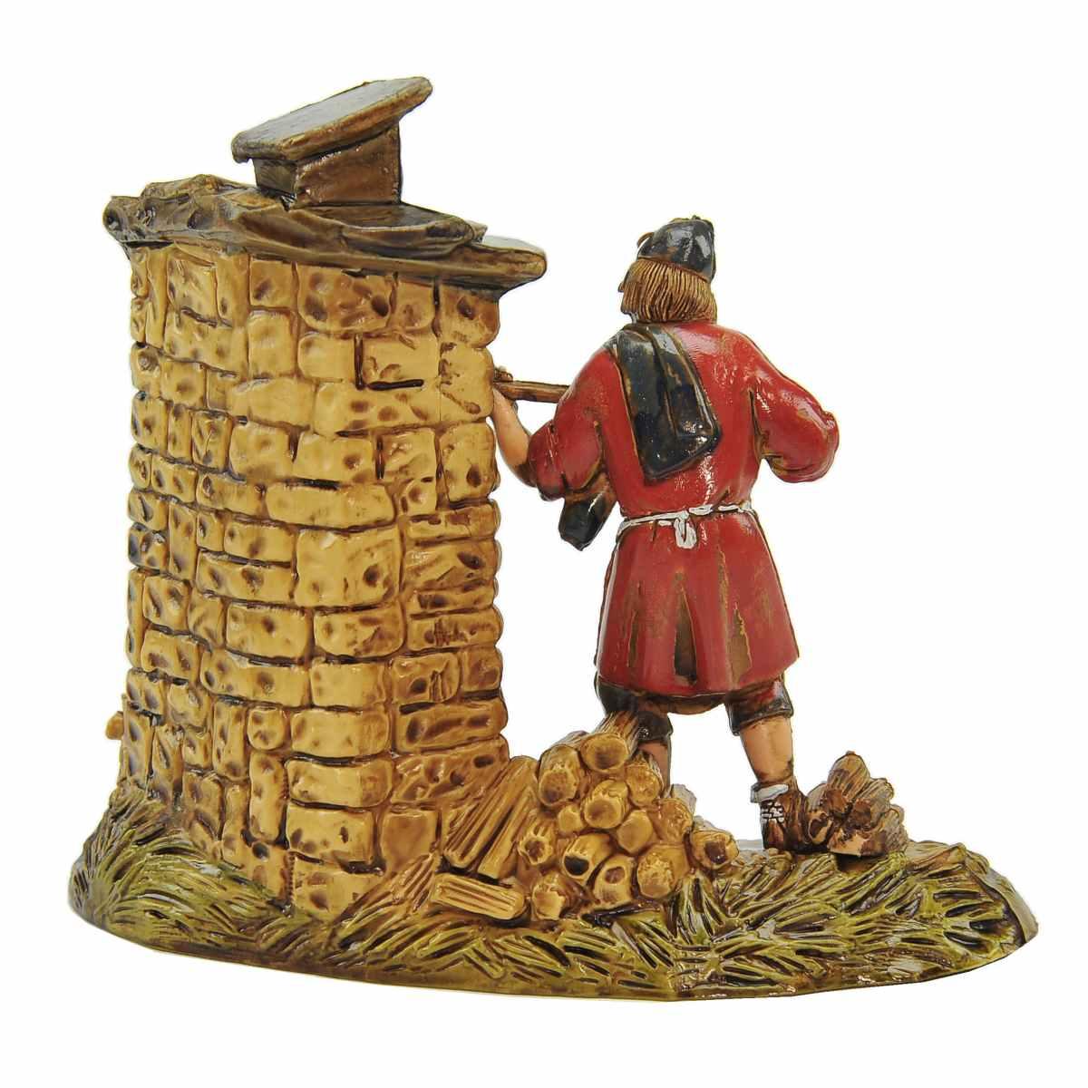 Statua presepe 10 cm fornaio forno pala