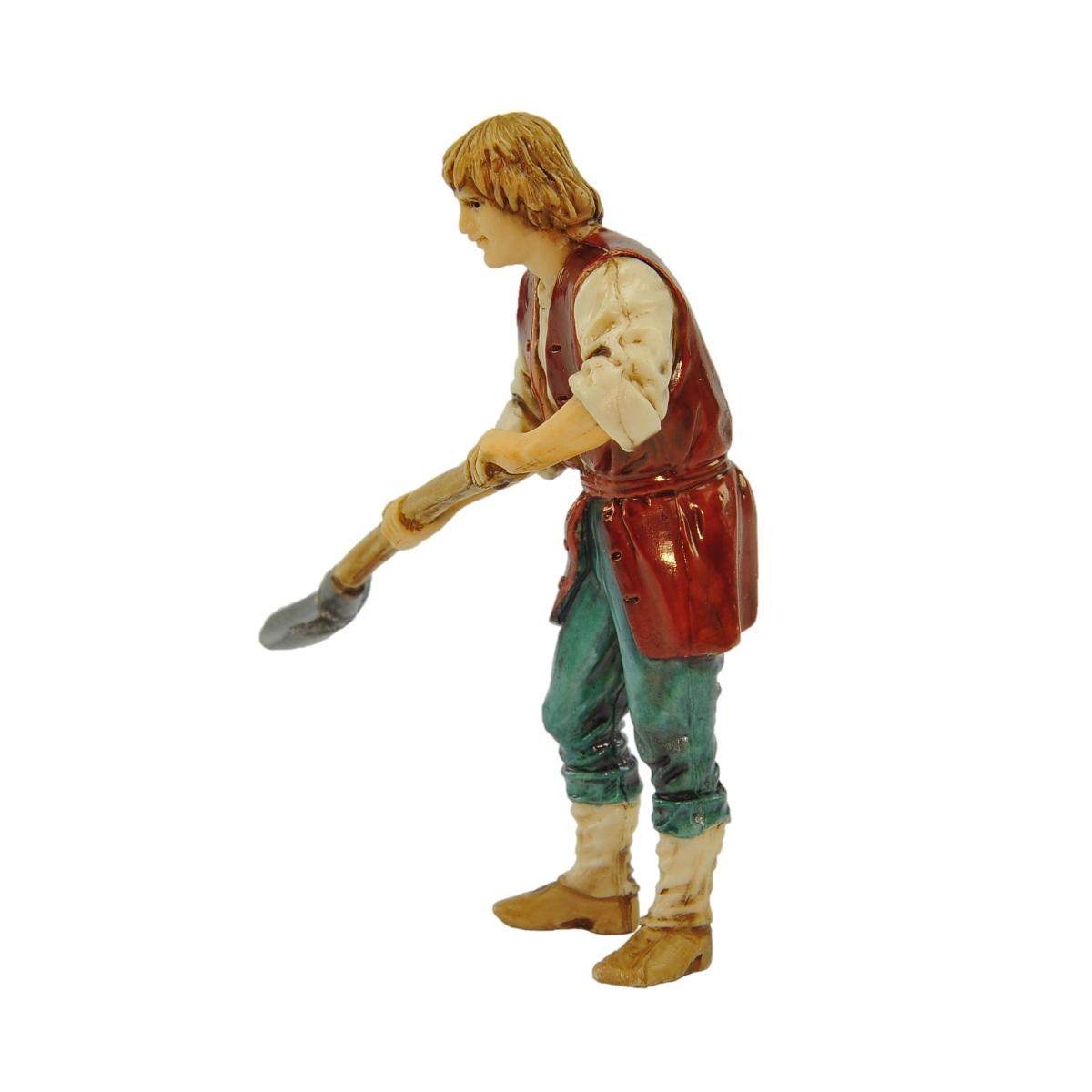 Statua presepe 10 cm uomo pala