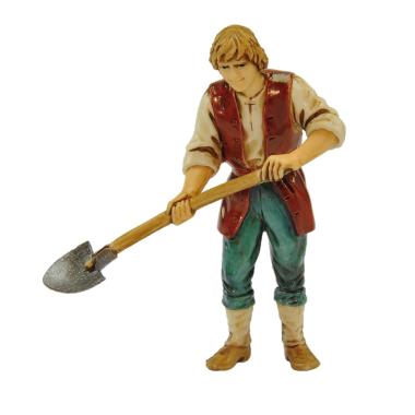 Statua presepe 10 cm uomo pala