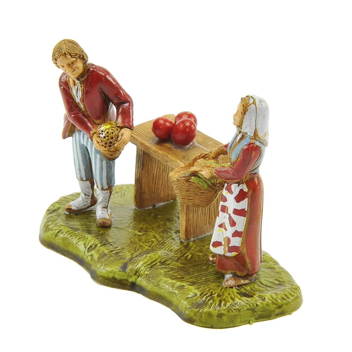 Statua presepe 6 cm fruttivendolo tavolo