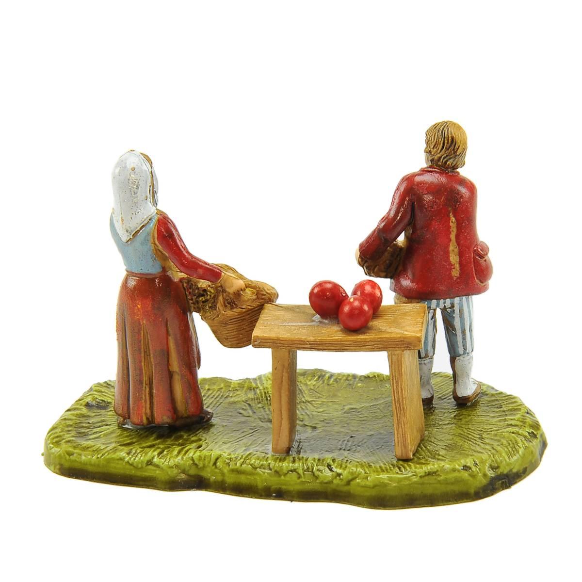 Statua presepe 6 cm fruttivendolo tavolo