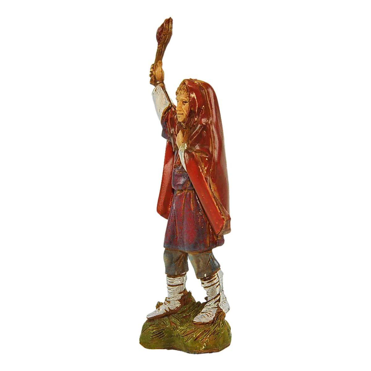 Statua presepe 10 cm uomo torcia