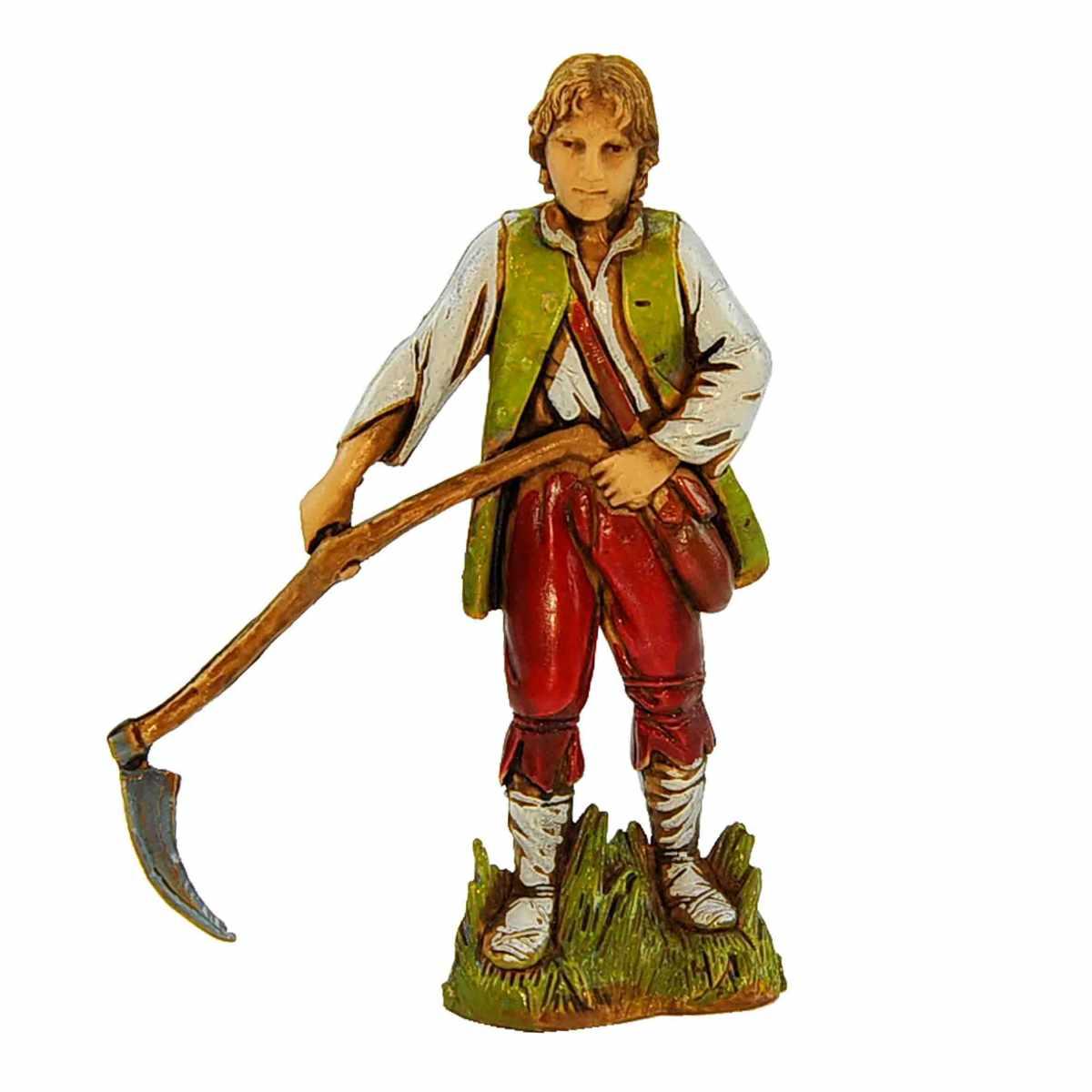 Statua presepe 10 cm mietitore falce