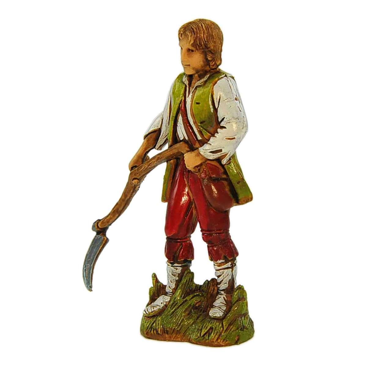 Statua presepe 10 cm mietitore falce