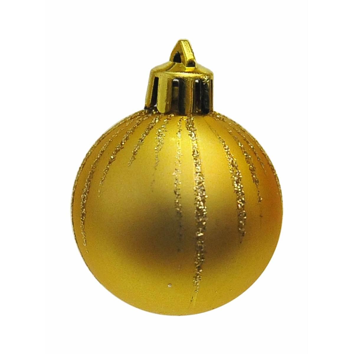 Pallina natalizia oro dec tubo Set 13 pz