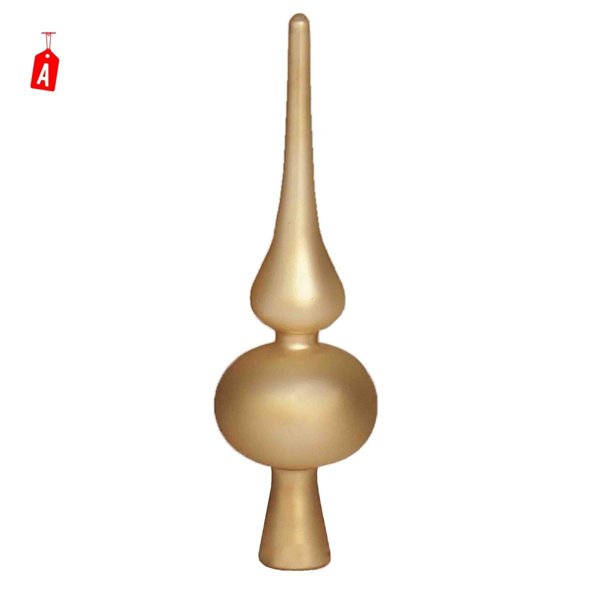 Puntale albero natale vetro ottone 19 cm